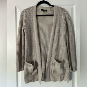 Love Ellie Audra Side Lace Up Detail Textured Cardigan- Beige